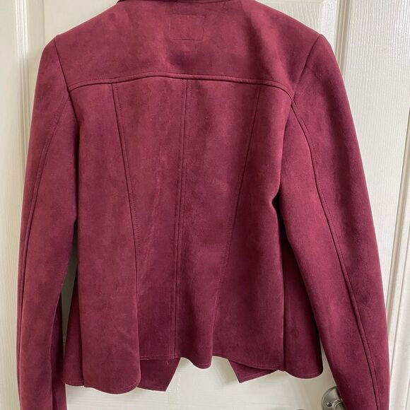 💼Like New KUT Wine Carina Moto Jacket, Asymmetrical Zipper side slash po… - Picture 9 of 13